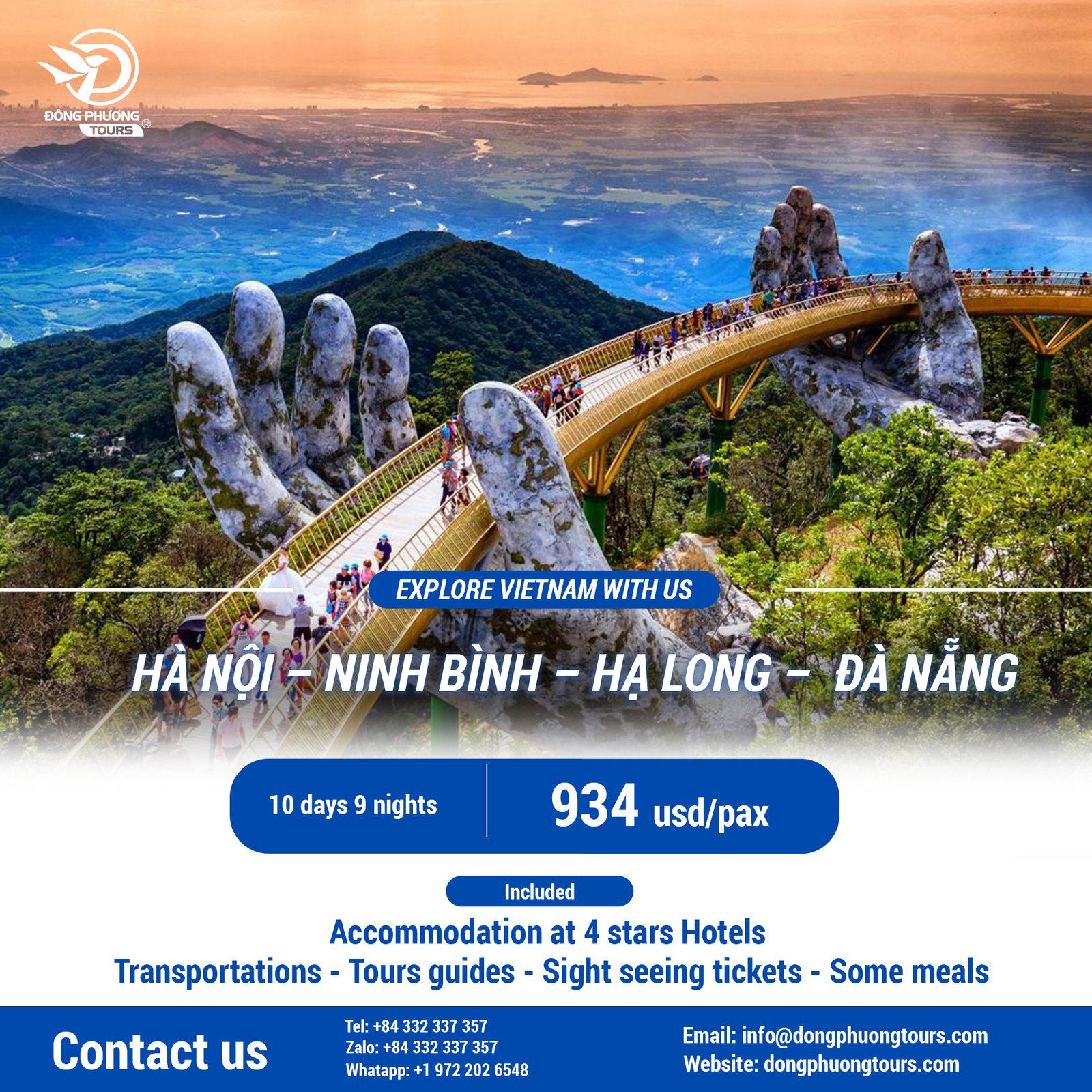 HÀ NỘI – NINH BÌNH – HẠ LONG – SAPA – ĐÀ NẴNG